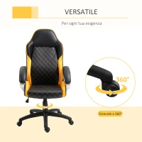 Vinsetto Scaun de Birou Ergonomic Inaltime Reglabila Balansoar si Roti(m-4)