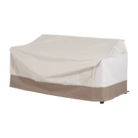 HomCom Prelată pentru Acoperirea Mobilierului din Material Oxford, Crem și Maro, 152x87x59/79cm(m-1)