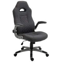 Vinsetto scaun ergonomic de birou si gaming, tapitat textil, gri(m-1)