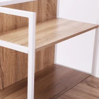 HOMCOM Mobilier pe Colț cu Masă de Birou pentru Calculator Extractibilă din Lemn MDF(m-9)