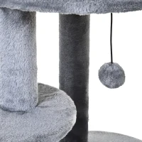PawHut ansamblu pentru 1-2 pisici, 3 nivele, 48x48x104cm gri(m-12)