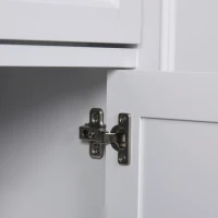 HOMCOM Carrello da cucina Credenza 3 cassetti scaffali aperti pieghevoli bianco(m-9)