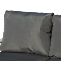 Outsunny canapea din ratan, cu 2 locuri, 120x63x77cm, alb(m-2)