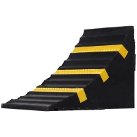 HOMCOM Pene Blocat Roti Antiderapant in Cauciuc pentru Masini,Moto si Rulota 25x16x19cm 2Buc(m-1)