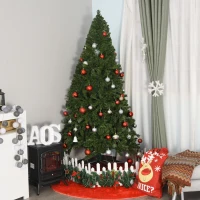 HOMCOM 210cm Brad de Craciun Pin artificial cu ramuri 960 lumini LED 300(m-4)