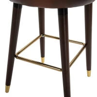 HOMCOM Set 2 scaune bar, stil industrial,  52x53x101cm, maro(m-11)