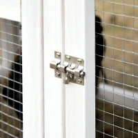 PawHut Cotet din Lemn pentru Exterior Casuta pentru Gaini si Spatiu Deschis Ingradit(m-8)