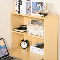 HOMCOM Birou modern cu Librarie din Lemn 120x55x120cm(m-7)