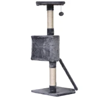 PawHut Ansamblu pana la 5 kg, Franghie Sisal, Gri 40x40x98cm(m-5)