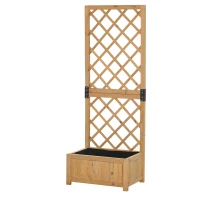 Outsunny Jardiniere din Lemn pentru Gradina Ghiveci pentru Plante Cataratoare(m-12)