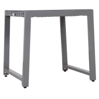 Outsunny masuta exterior, blat sticla, 50x50x50cm, gri(m-4)