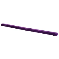 Homcom Trave da Ginnastica per Allenamento Imbottita in Legno, Viola, 210x10x6.5cm(m-1)