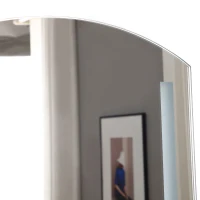 kleankin Oglinda de Baie cu Lumina LED cu Comutator Touch si Etajera din Sticla(m-8)