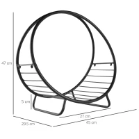 Outsunny Suport pentru lemne de foc Suport lemne in forma de cos design ridicat Greutate maxima 15 kg(m-3)