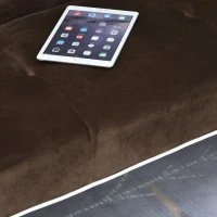 HOMCOM Canapea extensibila Rabatabila cu Structura din Lemn Maro 170 x 76 x 72,5cm(m-8)