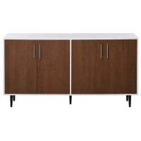 HOMCOM Mobilier Bufet Vintage Clasic din Lemn Bufet pentru Bucatarie Sala de Pranz(m-4)