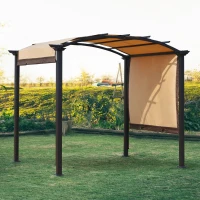 Outsunny pergola de gradina cu panza glisanta, 295x245 cm(m-2)