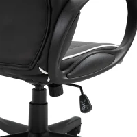 Vinsetto Fotoliu de Birou Gaming cu Invelis in Piele PU Premium Design Ergonomic Negru si Alb(m-6)