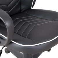 Vinsetto Fotoliu de Birou Gaming cu Invelis in Piele PU Premium Design Ergonomic Negru si Alb(m-10)
