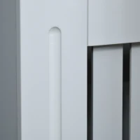 HOMCOM Masca Calorifer Design cu Sipci cu Raft in MDF si Lemn Gri(m-9)