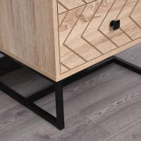 HomCom noptiera stil industrial, 2 sertare, 48x39,5x60cm(m-9)