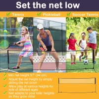 Homcom Plasa pentru Paleta Badminton Pliabila Reglabila cu Sac pentru Transport 400 x 103 x 94/158cm(m-7)