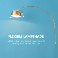 HOMCOM lampa de podea cu abajur, 30x100x167cm, aurie(m-4)