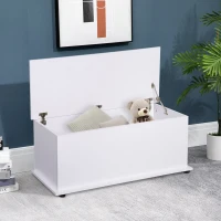 HOMCOM Cutie de Depozitare din Lemn, Moderna si Multifunctionala, pentru Camera, Intrare, Alb(m-2)