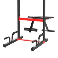 HOMCOM statie pentru fitness 180-230 cm, pliabila, negru(m-8)