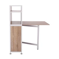 HOMCOM Mobilier pe Colț cu Masă de Birou pentru Calculator Extractibilă din Lemn MDF(m-6)