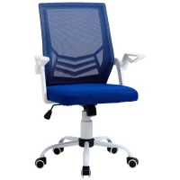 Vinsetto Scaun de Birou Ergonomic cu Suport Lombar din Tesatura Albastra(m-1)