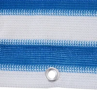 Outsunny Prelata Protectie din HDPE pentru Balcon si Gradina cu Dungi Alb si Albastru 5m0.9m(m-8)