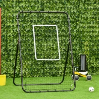 HOMCOM Plasa de fotbal Rebounder pliabila cu tinta si Unghi reglabil(m-2)