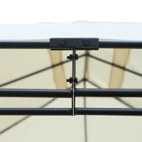 Outsunny Foisor dreptunghiular cu cadru din Metal Robust, Crem, 4x3m(m-7)