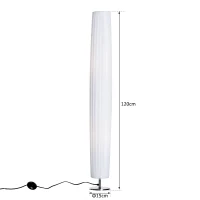 Homcom Lampada da Terra in Acciaio, Bianco, 15x15x120cm(m-3)