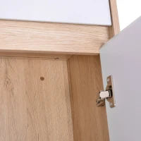 kleankin Set 4 Pzi Mobili a Sospensione Bagno in Ceramica e MDF Color Rovere(m-8)