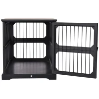 PawHut Cusca Eleganta Marimea Small-Medium pentru Caini din MDF si Plasa metalica 55 x 90 x 60 cm(m-9)