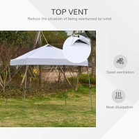Outsunny Foisor pliabil 3x3m de Gradina, fabricat in Metal si Tesut Oxford(m-4)