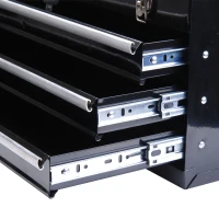 HomCom Cutie Port Ustensile pentru Atelier din Metal Negru, 54x22x29cm (L x W x H)(m-9)