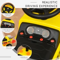 HOMCOM Masina pentru Copii 18-36 Luni Ride-on cu Betoniera Lumini Sunete(m-5)