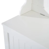 HomCom Mobilier pentru Hol Cu Bancă și compartiment Depozitare și Cuier, din Lemn, Alb(m-5)