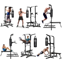 HOMCOM Statie si Multifunctional pentru Antrenament Bara Tractiuni Scaun Roman Sac de Box(m-9)