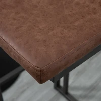 HOMCOM Set 2 Taburete de Bar Stil Vintage Industrial Imitaţie de piele şi Metal(m-7)