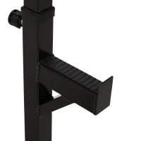 Homcom Schelet pentru Bara Haltera Inaltime Reglabila in Otel Negru 77-122 x 66 x103-163 cm(m-6)