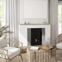 HOMCOM Semineu Bioetanol pentru Perete Rezervor de 0,7L Acoperire 20m² 72x11x72cm(m-2)