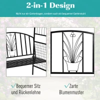 Outsunny 3-Sitzer Hollywoodschaukel Schaukelstuhl 2-in-1 Gartenliege mit Sonnendach winkeleinstellbar Stahl Polyester Outdoor Hellbraun+Dunkelgrau 218 x 120 x 168 cm(m-7)