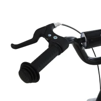 HOMCOM Trotineta cu Ghidon Reglabil, Roti Mari Frana si Cadru din Otel Rosu(m-9)