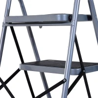 HOMCOM Scara Pliabila Multifunctionala din Metal cu 4 Trepte Max. 150 kg(m-8)