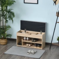 HOMCOM banca din lemn pentru pantofi, 80x30x48cm(m-9)