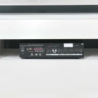 HOMCOM Dulap TV cu Lumini LED de 16 Culori RGB pentru TV de pana la 65", MDF si sticla, 160x35x45cm - Alb(m-7)